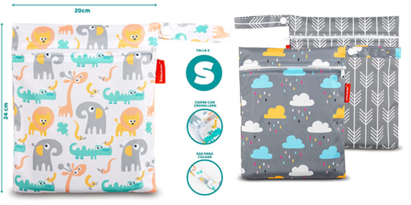 Set x2 Bolsas Impermeables reutilizables Homybaby baratas en Amazon
