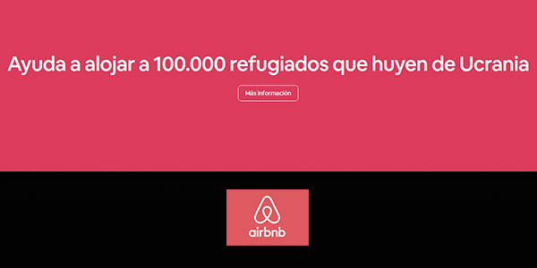 Airbnb reserva ayuda Ucrania