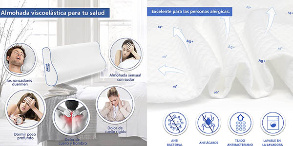 Bravedge almohada viscoelástica cervical barata