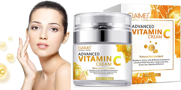 Chollo Crema facial Elaimei de Vitamina C con ácido hialurónico de 50 ml 