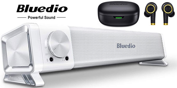 Megachollo Barra de sonido Bluedio LS con auriculares Bluedio P de regalo