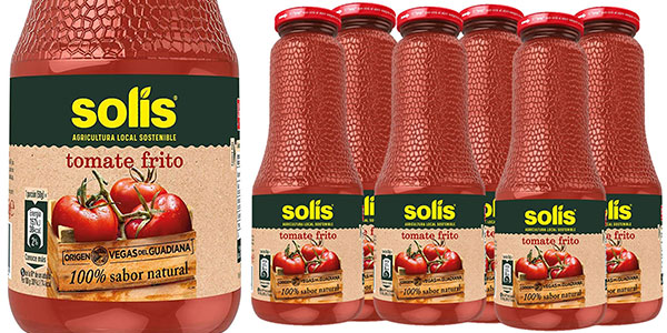 Chollo Pack de 6 frascos de tomate frito Solís de 725 g