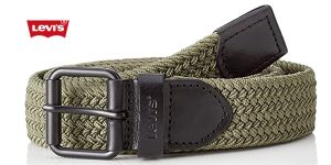 Cinturón de tejido elástico Levi's Woven Stretch Belt para hombre barato en Amazon