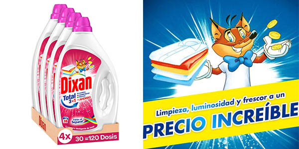 Pack x4 Detergente en gel Dixan Adiós al Separar