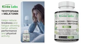 Envase x70 Cápsulas vegetales de Kivée Labs K001 con Melatonina + triptófano barato en Amazon