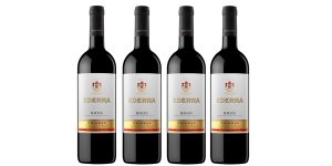 Estuche x4 botella de vino tinto Ederra Crianza DO Rioja de 75 cl barato en Amazon