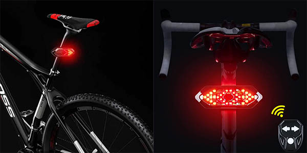 Luz LED trasera con intermitentes para bici recargable NK