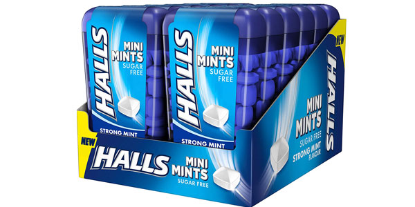Pack x12 cajas Halls Mini Mints Menta fuerte de 12.5 g barato en Amazon