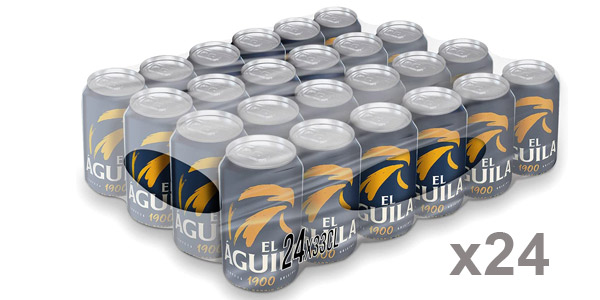 Pack x24 latas cerveza Aguila Especial de 33 cl barato en Amazon