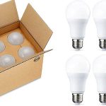 Pack de 6 bombillas LED Amazon Basics E27 de 10,5W blanco cálido