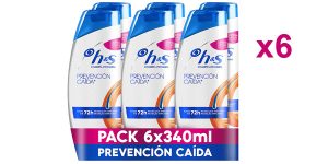 Pack x6 Champú H&S Prevención Caída de 340 ml barato en Amazon