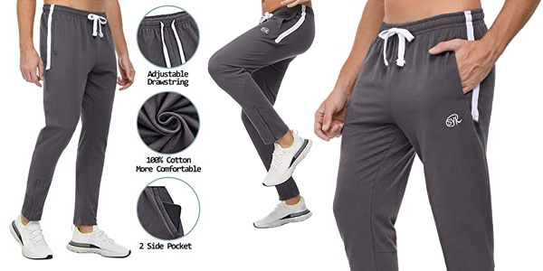 Pantalones deportivos Sykooria para hombre baratos en Amazon