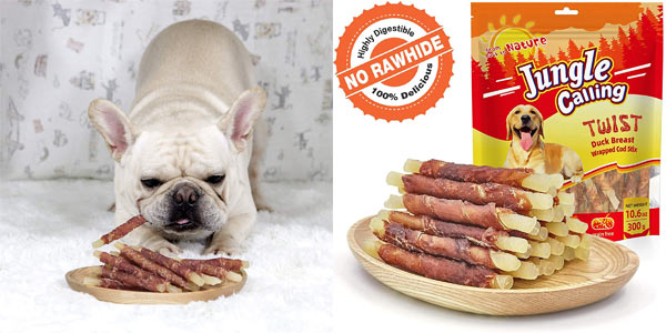 Paquete de golosinas para perros Jungle Calling de 300 g barato en Amazon