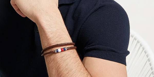 Pulsera de acero y cuero Tommy Hilfiger 2790055 para hombre en Amazon