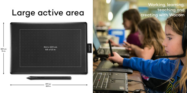 Tableta gráfica Wacom One Medium con lápiz digital en Amazon