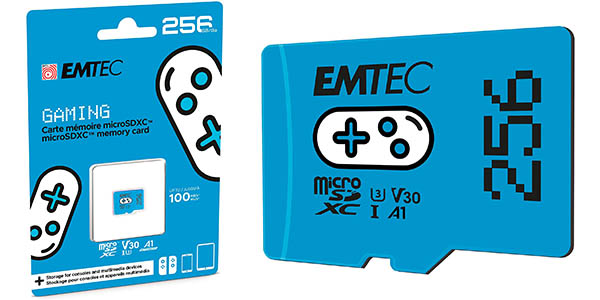 Tarjeta MicroSD Emtec Gaming de 256 GB