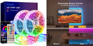 Tira LED RGB TVLIVE de 20m con modo música y control remoto