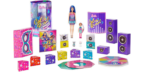 Barbie Color Reveal Surprise party Set de fiesta para regalo barato en Amazon