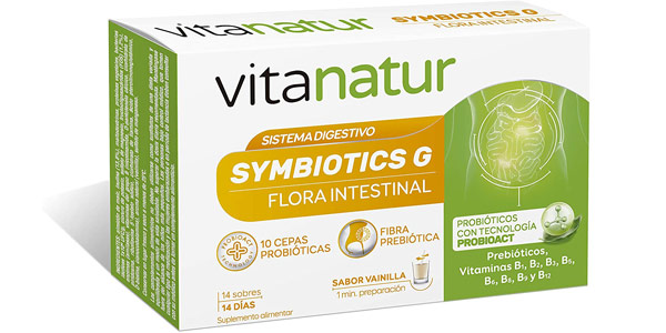 Complemento alimenticio x14 Sobres Symbiotics G de Vitanatur para la flora intestinal barato en Amazon
