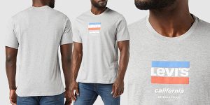 Camiseta Levi's SS Relaxed Fit tee California para hombre barata en Amazon