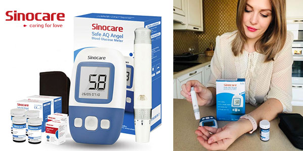 Chollo Kit Monitor de glucosa en sangre Sinocare Safe AQ Angel