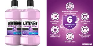 Chollo Pack de 2 enjuagues bucales Listerine Cuidado Total de 1.000 ml
