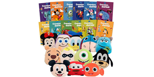 Colección Luppa de 12 cojines infantiles + 12 cuentos Disney barata en Amazon