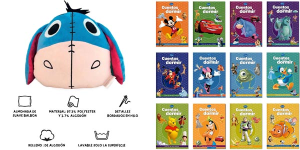 Colección Luppa de 12 cojines infantiles + 12 cuentos Disney en Amazon