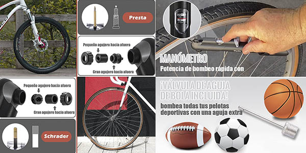 Diyife bomba bicicleta manómetro oferta