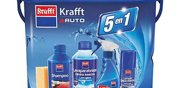 Kit de limpieza completa 5-en-1 Krafft para el coche en Amazon