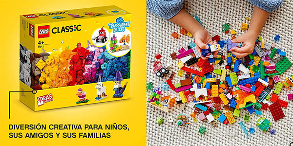 LEGO Classic Ladrillos Creativos Transparentes de 500 piezas