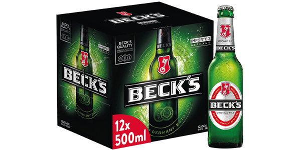 Pack de 12 Botellas de cerveza Beck's de 500 ml barato en Amazon