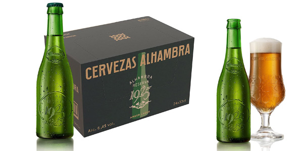 Pack x24 Botellas de cerveza lager Alhambra Reserva 1925 de 33 cl barata en Amazon