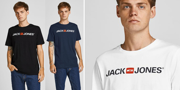 Pack x3 Camisetas Jack & Jones JJECORP Logo tee para hombre baratas en Amazon