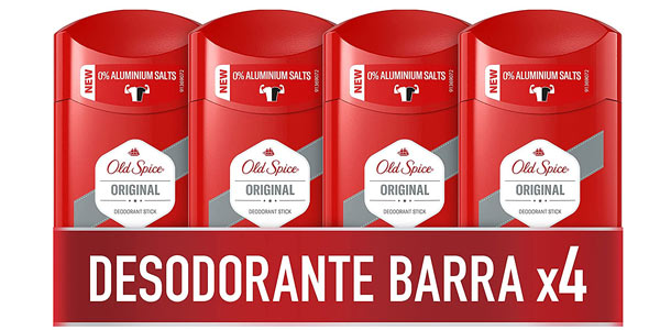 Pack x4 Desodorante en barra Old Spice Original de 50 ml para hombre barato en Amazon