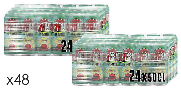 Pack x48 latas Cerveza Desperados tequila mojito de 500 ml