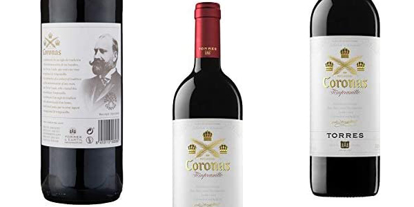 Pack x6 botellas vino tinto Coronas Crianza 2017 D.O. Cataluña de 750 ml en Amazon