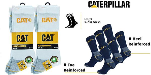 Pack de 6 pares de calcetines de trabajo Caterpillar barato