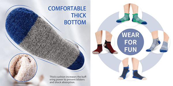 Pack x8 Pares de calcetines de deporte tobilleros unisex Amazon Brand Eono chollo en Amazon