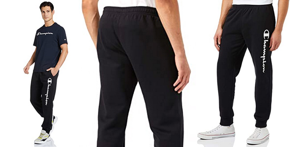 Pantalones Champion Legacy Classic Logo Rib Cuff baratos en Amazon