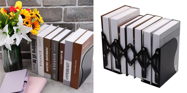 Sujetalibros retráctil para libros barato en Amazon
