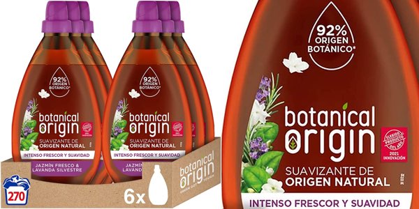 Pack x6 Detergente líquido ecológico para lavadora Botanical Origin 270 lavados barato en Amazon