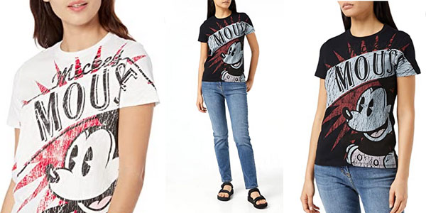 Camiseta de manga corta Desigual TS_Mickey Boom para mujer barata en Amazon