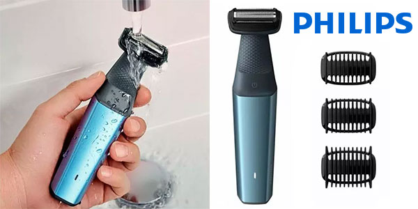 Chollo Afeitadora corporal Philips Bodygroom BG3015/15 apta para la ducha 