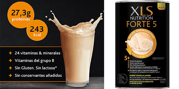 Chollo Batido Quemagrasas XLS Nutrition Forte 5 de 400 g