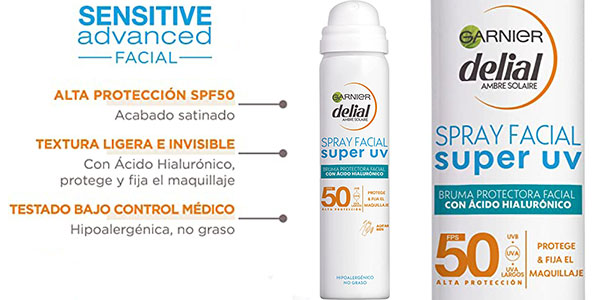 Chollo Bruma facial hidratante Garnier Delial Sensitive Advanced IP50+ de 75 ml