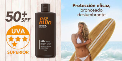 Chollo Loción solar corporal Piz Buin Allergy con protección SPF 50+ de 200 ml