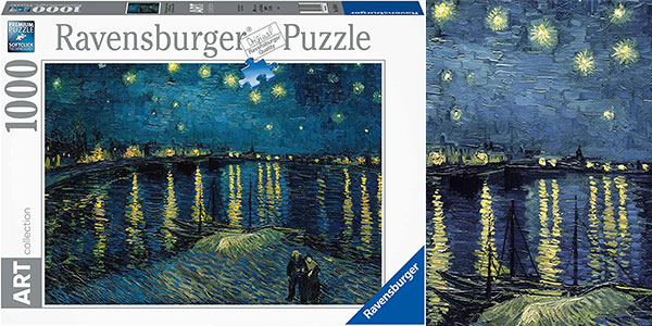 Chollo Puzle Ravensburger de 1.000 piezas Noche estrellada sobre el Ródano de Van Gogh