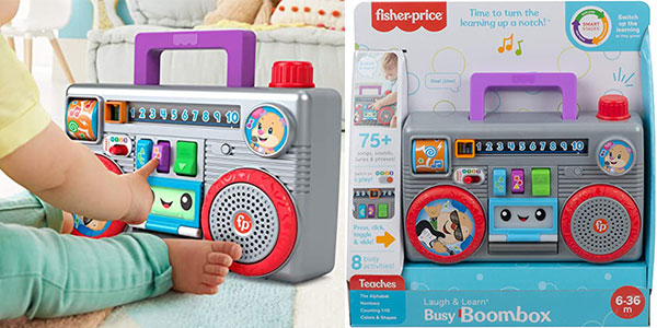 Chollo Radiocasete infantil con sonido Busy Boombox de Fisher-Price