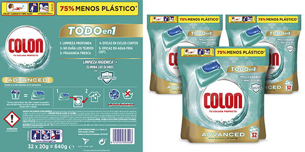 Colon Higiene Advanced detergente cápsulas chollo